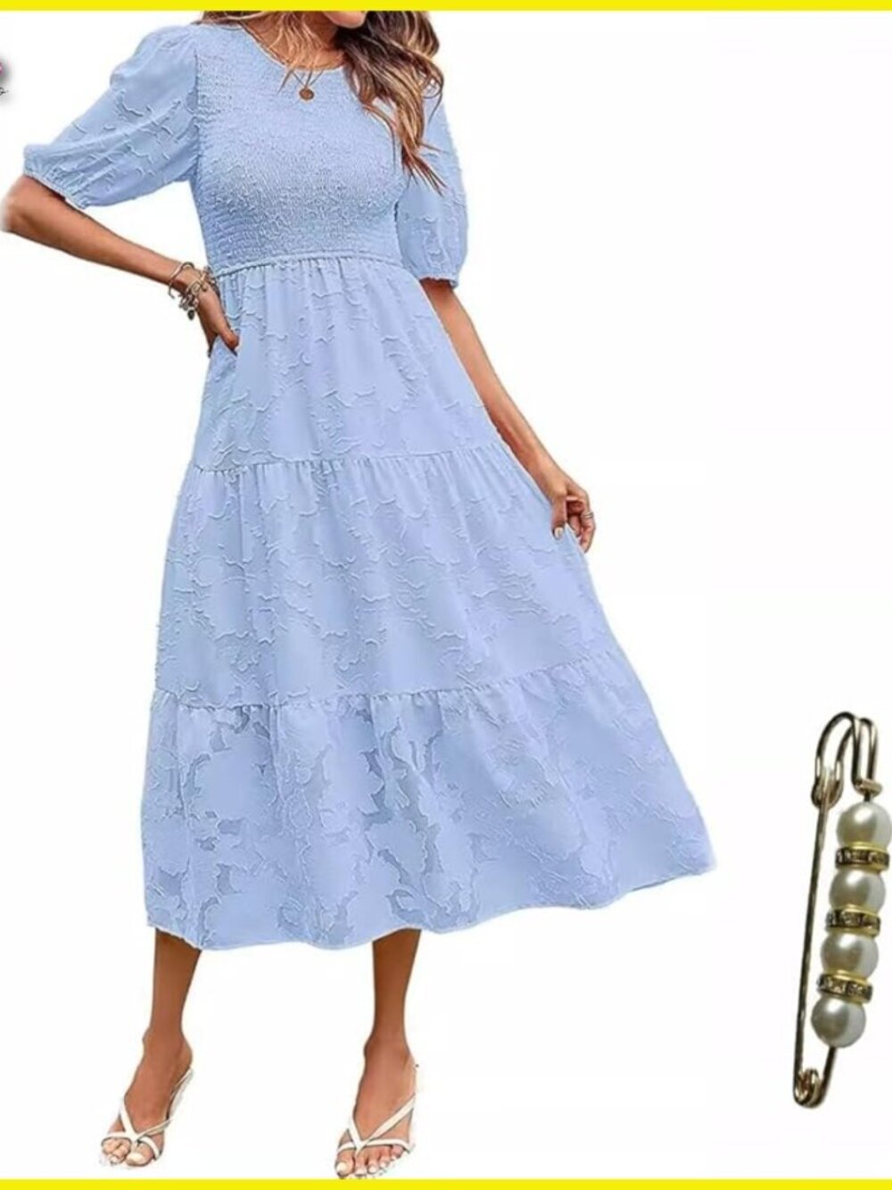 Floral Lace Maxi Dress Puff Sleeve Elegant Wedding Guest Summer Chic